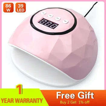 

Profession 86W/72W ICE Lamp For Nails 39LEDs UV Lamp Nail Dryer Fast Curing Gel Polish Ice Lamp for Nail Manicure Machine