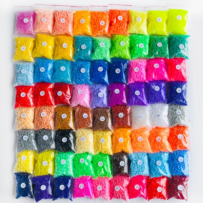 DOLLRYGA 72000 шт./пакет Хама бусины 72 Цвета 2 6 мм Perler головоломки развивающая игрушка