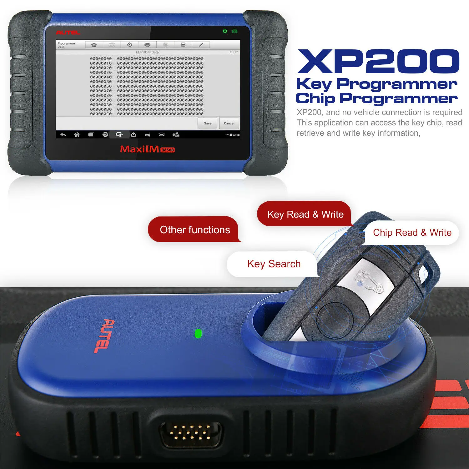 Autel MaxiIM IM508 OBD2 автомобильный диагностический инструмент IMMO ключевой