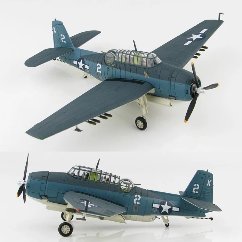 Прекрасный 1/72 Второй мировой войны США tbm-1c бомбардировщик USS San Jacinto CVL-30 A1221 1944 сплав Коллекционная модель