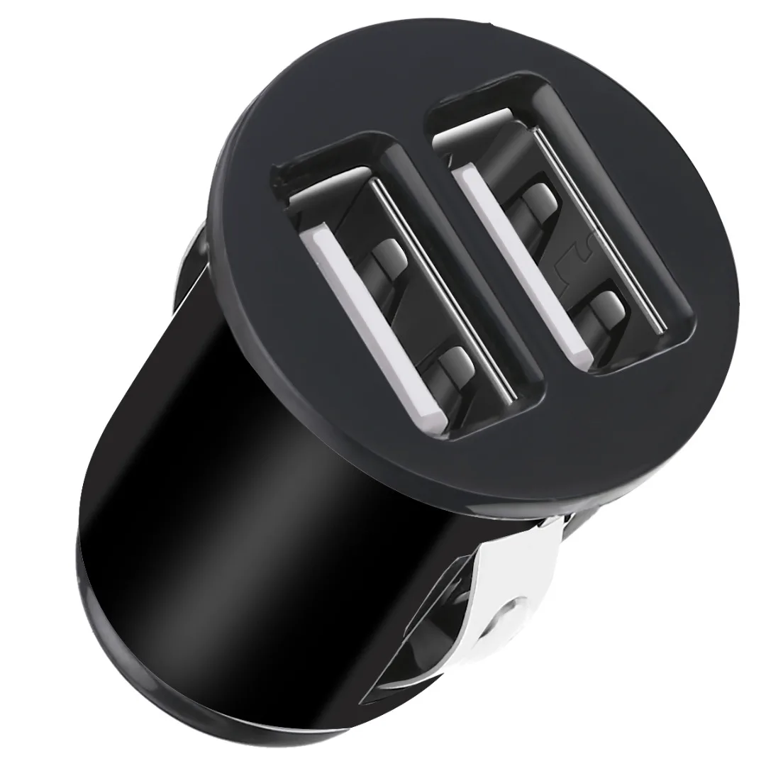 New Arrival DC 12V 2.1 A Car Power Adapter Dual 2 Port USB Mini Car Charger Adapter For Phone Car Electronics Accessories