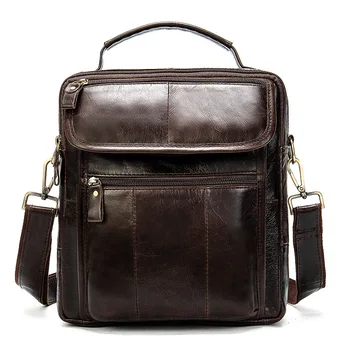 

Real leather Male Cross Body Shoulder Business Bags For Men Tote Bags Set Famous Brand New Fashion Man Leather Messenger Bag