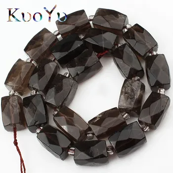 

11x16mm Natural Irregular Brown Smoky Quartzs Beads High Quality Rectangle Loose Spacer Beads For Jewelry Making Diy Bracelets