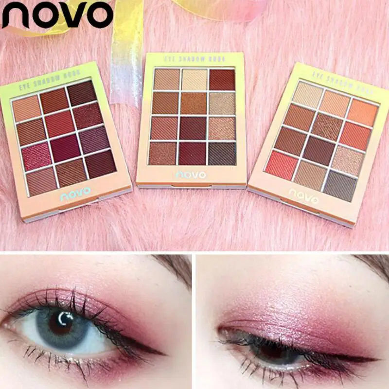 

12 Colors Matte Eyeshadow Palette Glitter Shimmer Eye Shadow Long Lasting Eye Cosmetic Makeup