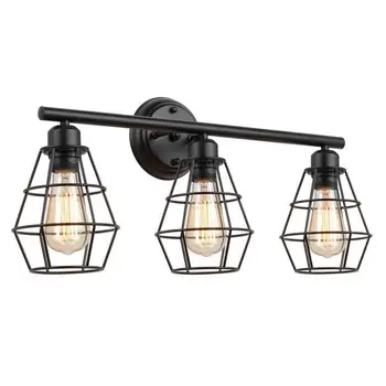 

wall lamp Amazon hot sale American Rural retro industrial style living room bar mirror front light 3 head wall lamp