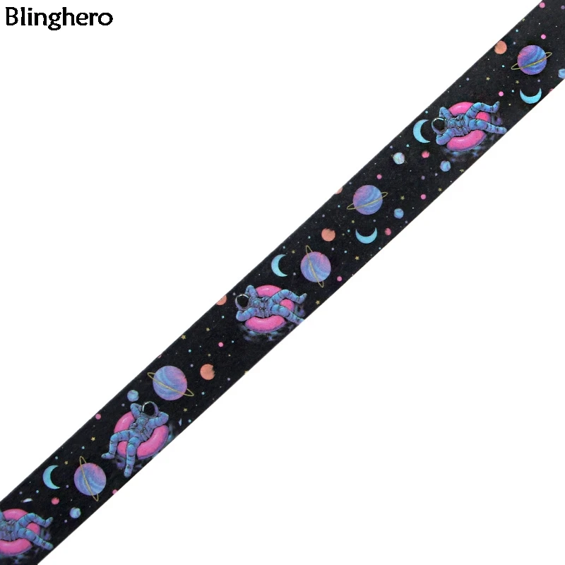 Blinghero Astronauta Fita 15mm x 5m Catoon Crianças Papelaria Fitas Mascaramento Washi Tape Faça Você Mesmo Decalques Planeta Espaço Bh0146 10 Pçs - Set 4 Fita adesiva p escritório