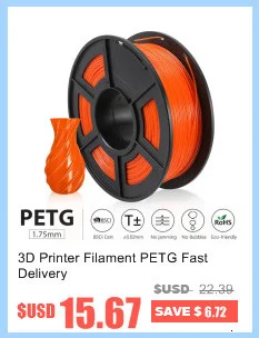 AW PETG Filament 1kg 1.75mm Tolerance 0.02mm FDM 3D Printer Material with Spool High Strength Non-toxic 100% No Bubble Filaments