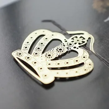 

4PCS/LOT vintage Crown design Bookmark /18k gold plated metal bookmarks