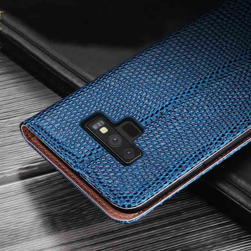Чехол из натуральной кожи для samsung Galaxy Note 9, чехол для крышки ящерицы, Магнитный чехол для телефона Galaxy Note 9, Корпус Корпуса