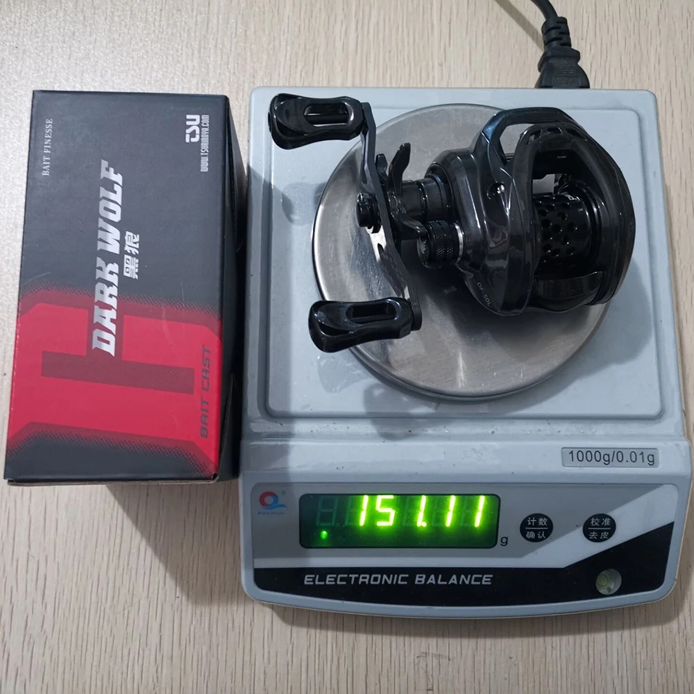 Fishing Reel TSURINOYA DARK WOLF DF50 BFS Ultralight 151g Ajing Carbon Saltwater Baitcasting For Perch Trout Shad
