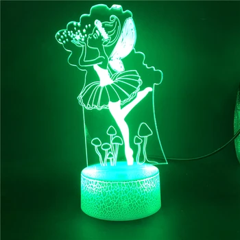

Smart Phone Control Dropship Tinker Bell Fairy LED Night Light Touch Sensor Kids Gift Table Hot Selling Multi-color with Remote