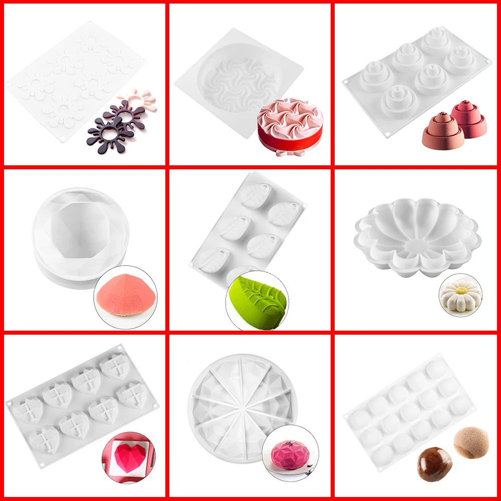 

3D Silicone Cake Mold For Cake Decorating Tool Mousse Dessert Silicone Mold for Baking Mould Cake Decorating Tool Baking Pan