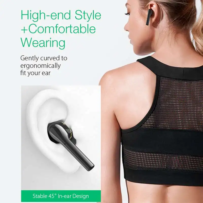 BlitzWolf BW-FYE8 TWS bluetooth 5.0 Wireless Earphone QCC3020 Graphene Dual Dynamic Driver Touch Control Sport Handsfree Earbuds