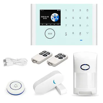 

Intelligent Voice Burglar Security Anti-theft Detector Home Alarm System Motion Detector Control Alarm SOS Button Wireless APP