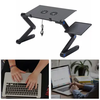 

Aluminum Alloy Adjustable Laptop Table Portable Folding Computer Desk Notebook Desktop Stand Computer Table For Sofa Bed