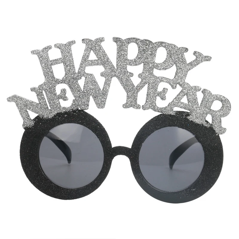Новогодние вечерние очки, забавные цифровые очки, солнцезащитные очки, рождественские праздничные вечерние очки, подарки - Цвет: 14x11CM