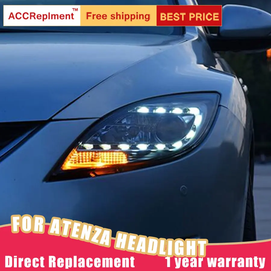 2 шт. светодиодный фары для Mazda 6 Atenza 2009-2013 светодиодный автомобильный фонарь ангельские глазки ксенон HID комплект Противотуманные фары светодиодный дневные ходовые огни