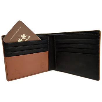 

Wallet Leather La Martina Men slots card holder head dark brown