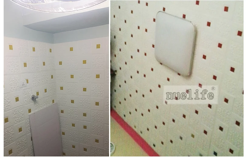Самоклеящиеся 3d настенные наклейки для спальни, декорации, фоновые Настенные обои из пеноматериала, водонепроницаемые потолочные Настенные наклейки