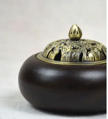 Smooth surface Горелка для благовоний из цельного сандалового дерева, черная горелка для благовоний из розового дерева, горелка для благовоний из твердой древесины, бытовая декоративная горелка для украшения - Цвет: Smooth surface