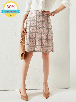 

Clothes Sequined Skirt 2020 Early Autumn New High Waist Western Style Women's Graceful Skirt A- Line Dress Sequined Skirt