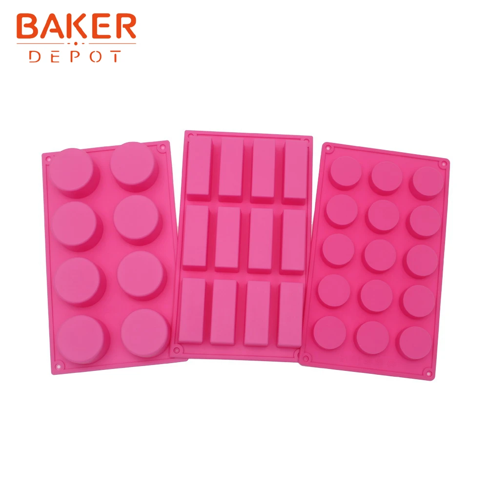 BAKER DEPOT 3 шт силиконовая форма для мыла Смола Круглый пудинг торты оборудование для выпечки ручной работы мыло хлеб для муссов и десертов торт инструмент