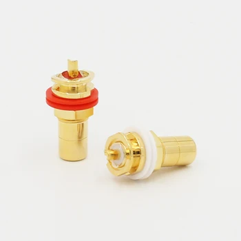 

24K Gold Plated RCA Jack RCA Terminal Sockets Gold Plated jack 4pcs