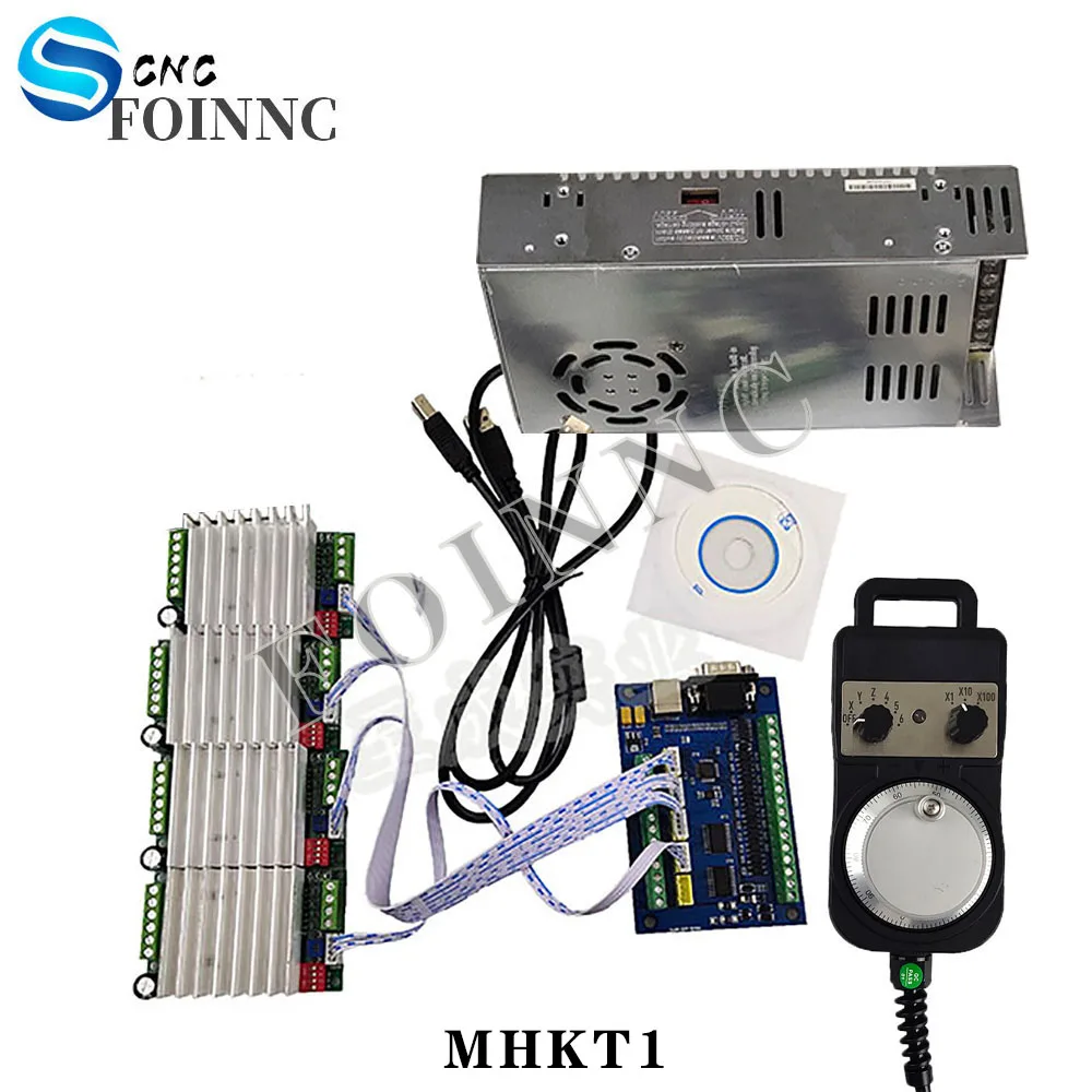 4-axis CNC USB MACH3 100KHz stepping motion control card breakout board + 4PCS TB6600 1-axis 4.5A motor driver | Инструменты