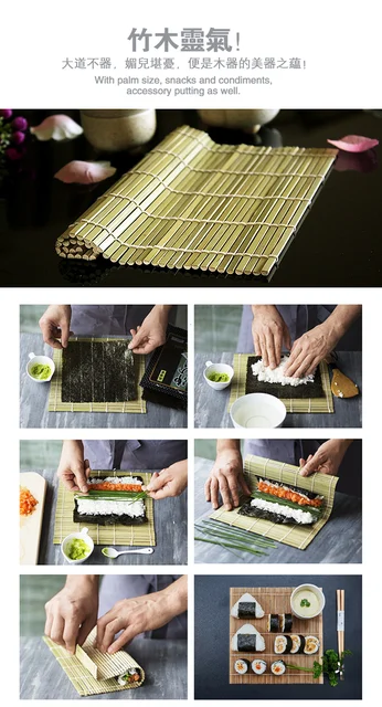 Easy & Clean Sushi Roll Mold Press HINOKI made Bamboo Rolling Mat YAMA –  Myfav Japan Shop (Phoenix International Corporation)