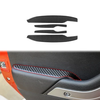 

Car Interior 4Doors Handles Cover Decorative Stickers for Jeep Wrangler JK 2011-2017 Inner Handles Trim Decals Accessories 4Pcs