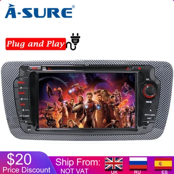 

A-sure Car Multimedia Player 7 Inch 2 Din Cortex A9 Auto Radio GPS DVD Navigation For Seat Ibiza 2009-2011 SWC 3G+ BT RDS DAB+