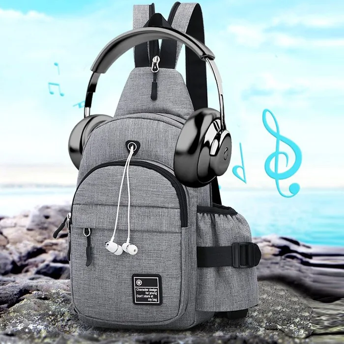 

Multi-functional Mini Backpack New Style Canvas Chest Bag Korean-style Fashion Men And Women Chest Shoulder Bag Casual Student's