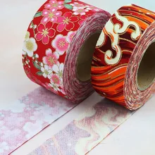 Ручной работы ленты Ткань Японский ветер печатных хлопок кимоно ткань патч C лентой для шитья ткани для лоскутной ткани 5 ярдов