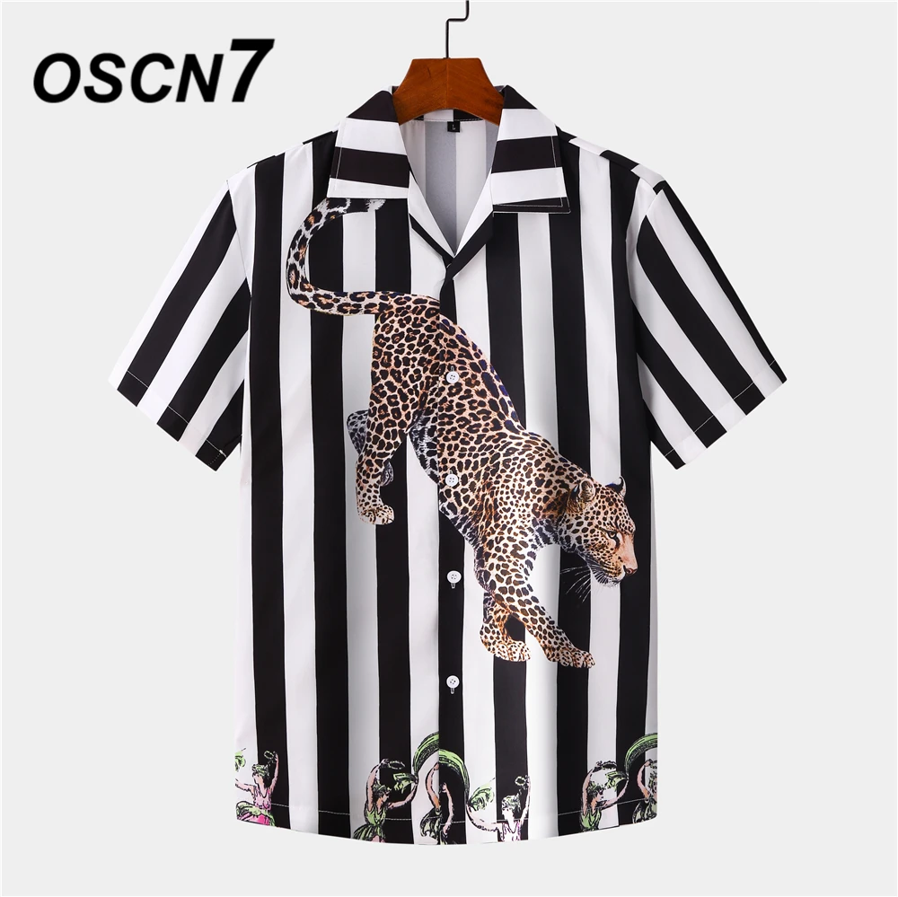 OSCN7 Casual Stripe Printed Short Sleeve Shirt Men Street 2020 Hawaii Beach Oversize Women Fashion Harujuku Shirts for Men MX008 OSCN7 Casual Stripe Printed Short Sleeve Shirt Men Street 2020 Hawaii Beach Oversize Women Fashion Harujuku Shirts for Men MX008