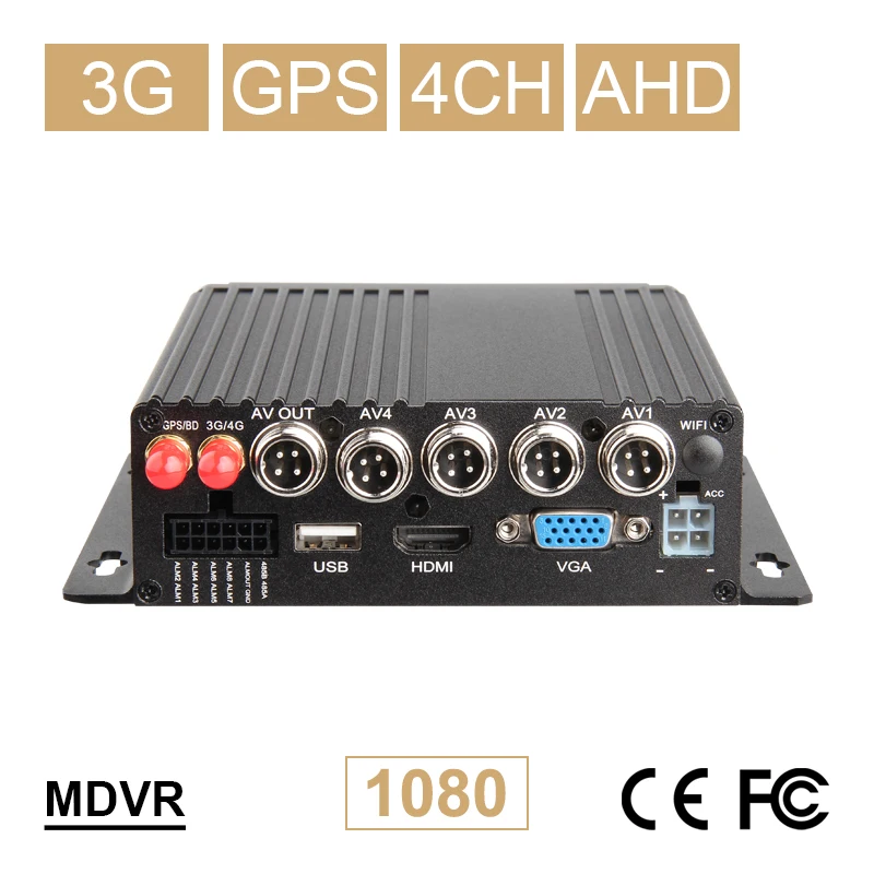  4CH Video/Audio di Ingresso 3G Video In Tempo Reale Inseguitore Dei GPS 1080P HD Auto Dvr Mobile So