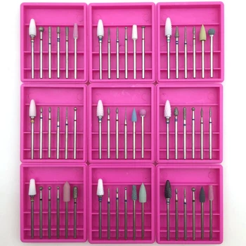 

6Pcs Diamond Nail Set Milling Cutter For Manicure Rotary Burr Clean Bits Electric Machine Art Accessory