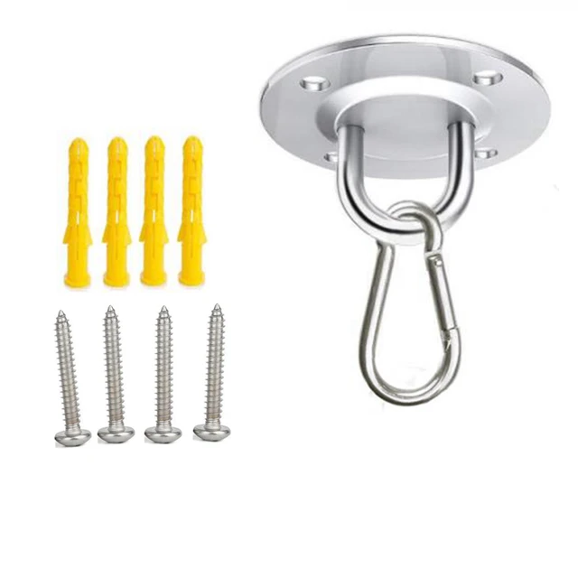 Stainless Steel Hammock Mount Ceiling Suspension Plates Hook Anchor Hanger Bracket For Gym Aerial Yoga Sex Swing Hanging Kit Round base E