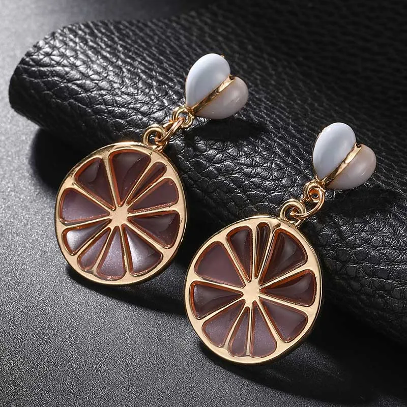 Hip-hop Statement Jewelry Fruit Earrings For Women Unique Design Big Carrot Lemon Watermelon Earrings Brincos Party Accessories