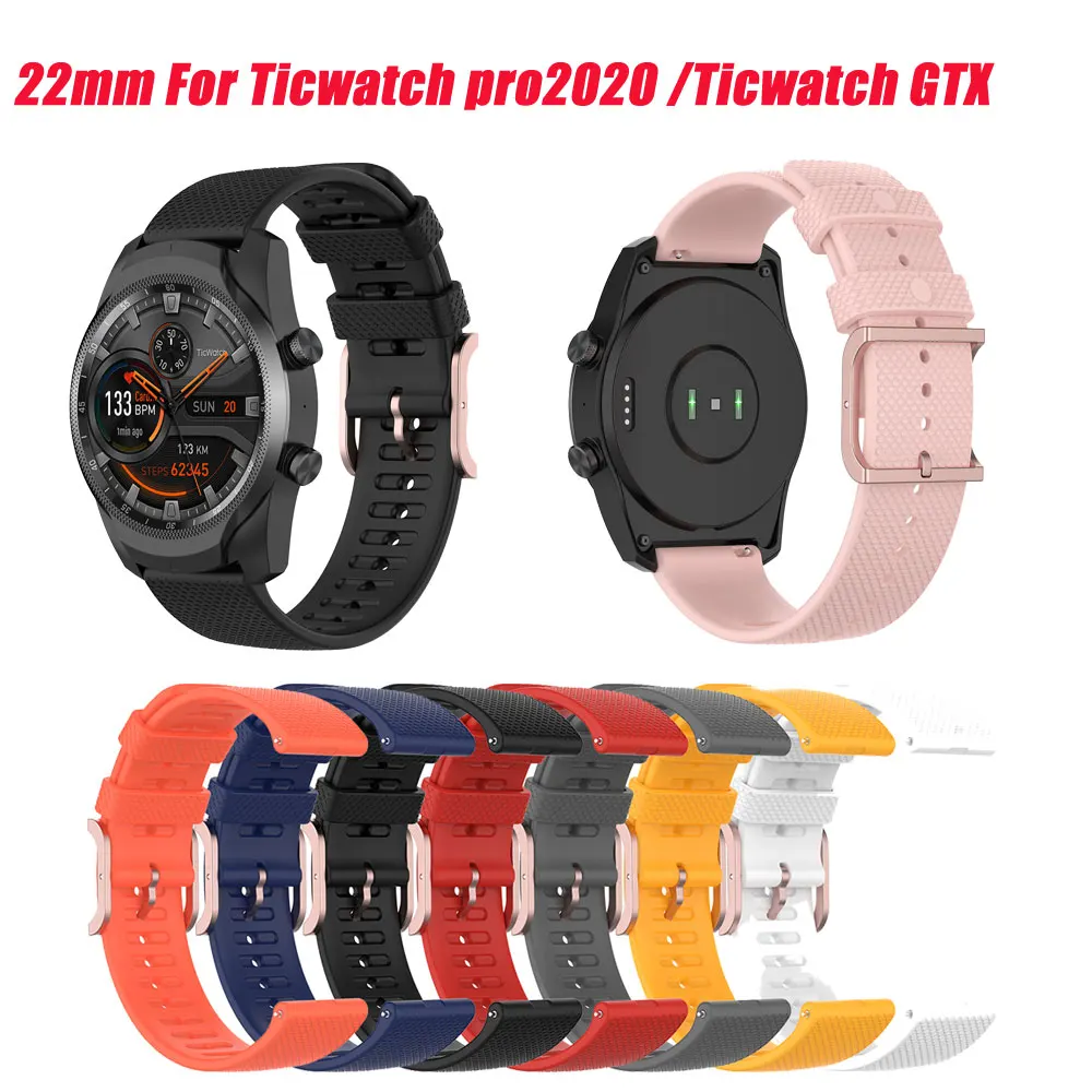Роскошные мужские часы 22 мм ремешок для часов Ticwatch pro2020 /Ticwatch GTX умные с gps Xiaomi Huami