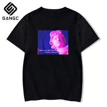

Summer New Fashion Engraving Faith Art Tops Casual Harajuku men's T-Shirt David Michelangelo Statue Print T shirt