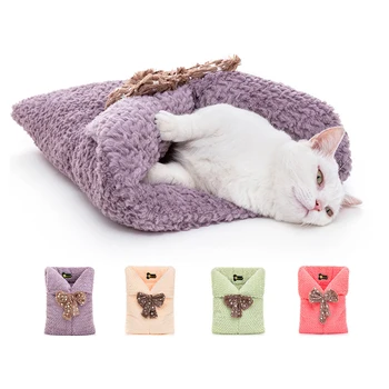 

2020 New Pet Cat Bed Dog Nest Cat Bed Winter Warm Sleeping Bag Dog Cushion Portable Household Cat Products Pet Products