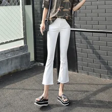 Облегающие стрейч микро-колокол брюки джинсы женские