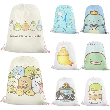 

Cartoon Printed Drawstring Bag Corner bio digital Portable Sports Bag Riding Backpack Drawstring Shoes Bag Clothes Backpack