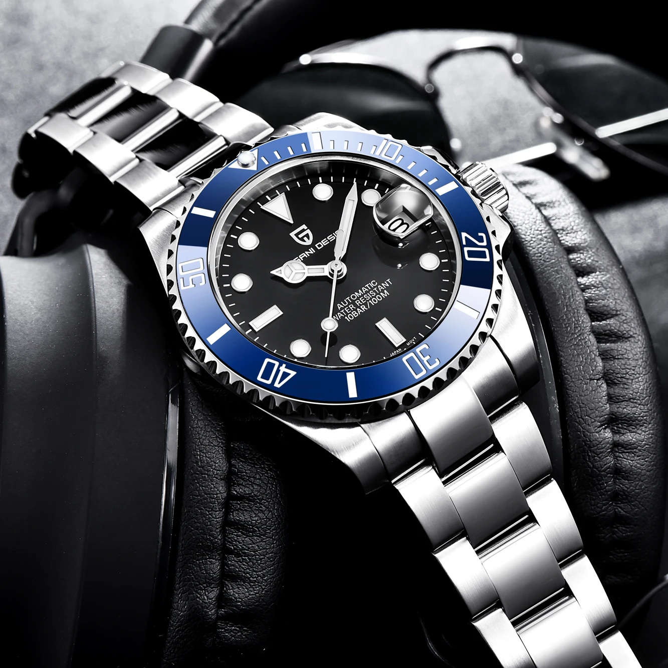 PAGANI DESIGN New Men's Watch Stainless Steel Explorer Clock Sapphire Automatic Mechanical Military Business Watch Montre Homme