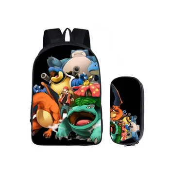 

16 Inch Pokemon Pikachu Eevee Children School Bags Orthopedic Backpack Kids School Boys Girls Mochila Infantil Catoon Bags
