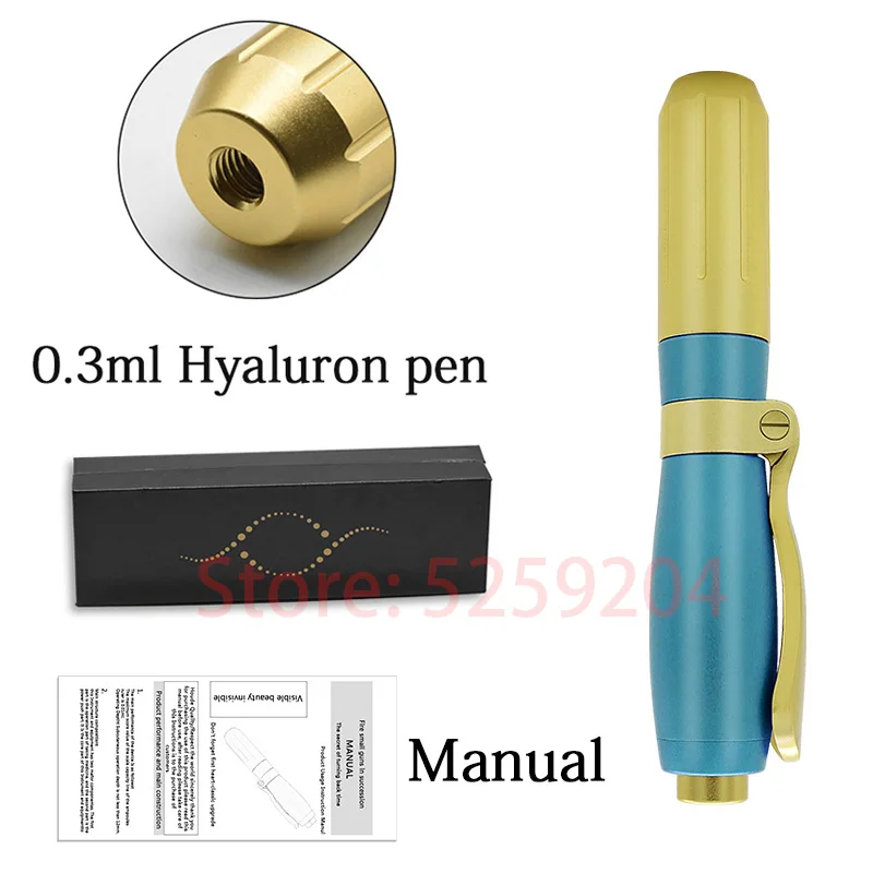 0.3ml blue pen Оригинальная Пептидная терапия Гиалуроновая кислота ручка инъекции пистолет распылитель против морщин ампулы шприц игольчатый инжектор для губ лифтинг - Номер модели: 0.3ml blue pen