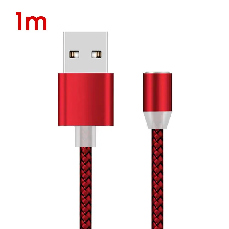 Высококачественный Магнитный USB кабель для быстрой зарядки usb type C кабель магнитное зарядное устройство для зарядки данных Micro USB кабель для телефона USB шнур - Цвет: Red Cable Only