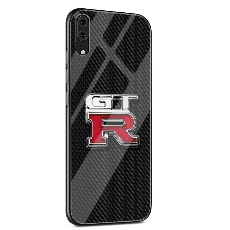 Стеклянный Чехол для мобильного телефона huawei P30 P20 P Smart P10 Y6 7A Y9 Honor 8X9 10 mate 20 Pro Lite car NISSAN GTR Cute