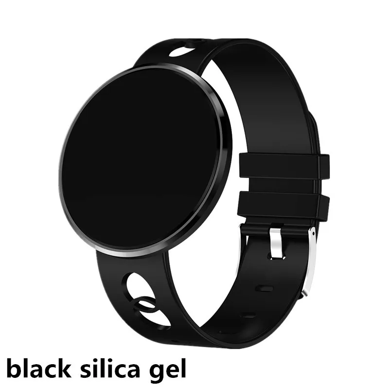 black Silica gel CF006H смарт-Браслет фитнес-трекер Шагомер монитор сердечного ритма в режиме реального кровяного давления мониторящий сон IP67, водонепроницаемые Смарт-часы - Цвет: black Silica gel