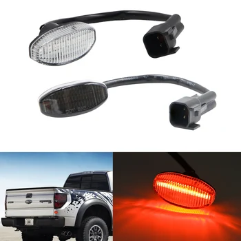 

Smoked/Clear Lens For Ford F150 Raptor 2010-2014 LED Side Marker Light Lamp Red Rear Bumper